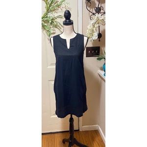 Madewell Cotton Navy Blue Tunic Midi Dress